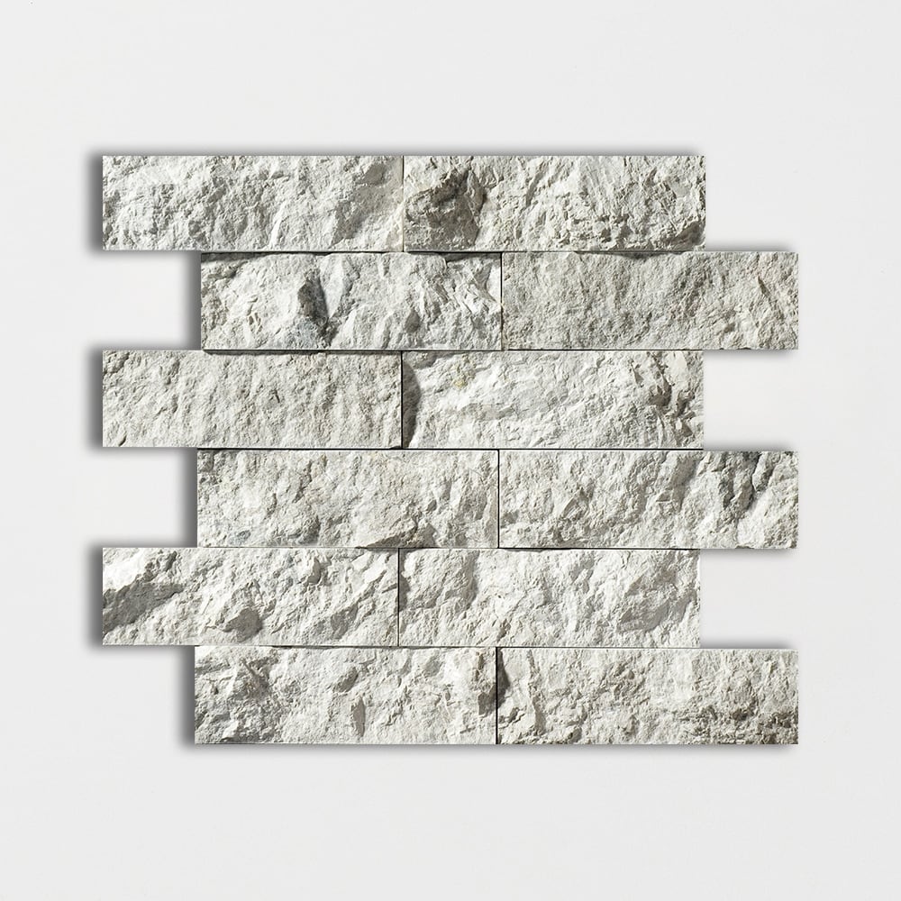Sky Blue Rock Face 2x6 Marble Mosaics 12x14 Marble Rock Face 12x12 Mosaics