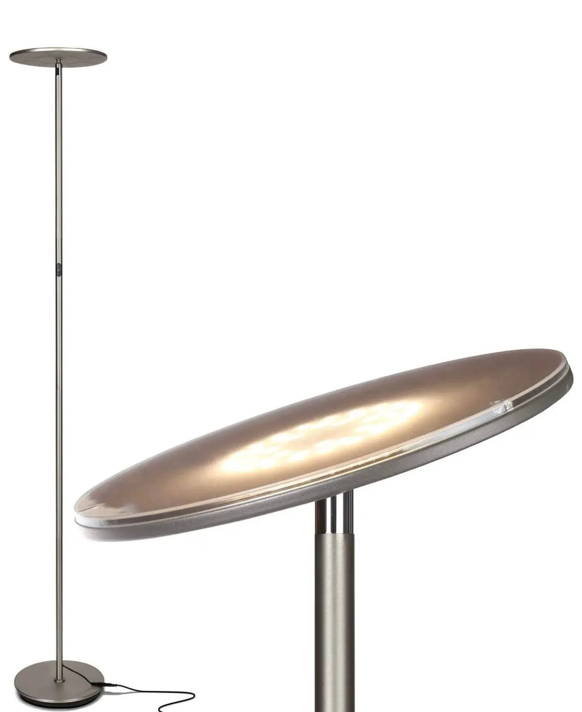 Sky Moon LED Torchiere Super Bright Floor Lamp - High Lumen Light for Living Rooms & Offices - Dimmable by Outdoor Solar Outlet