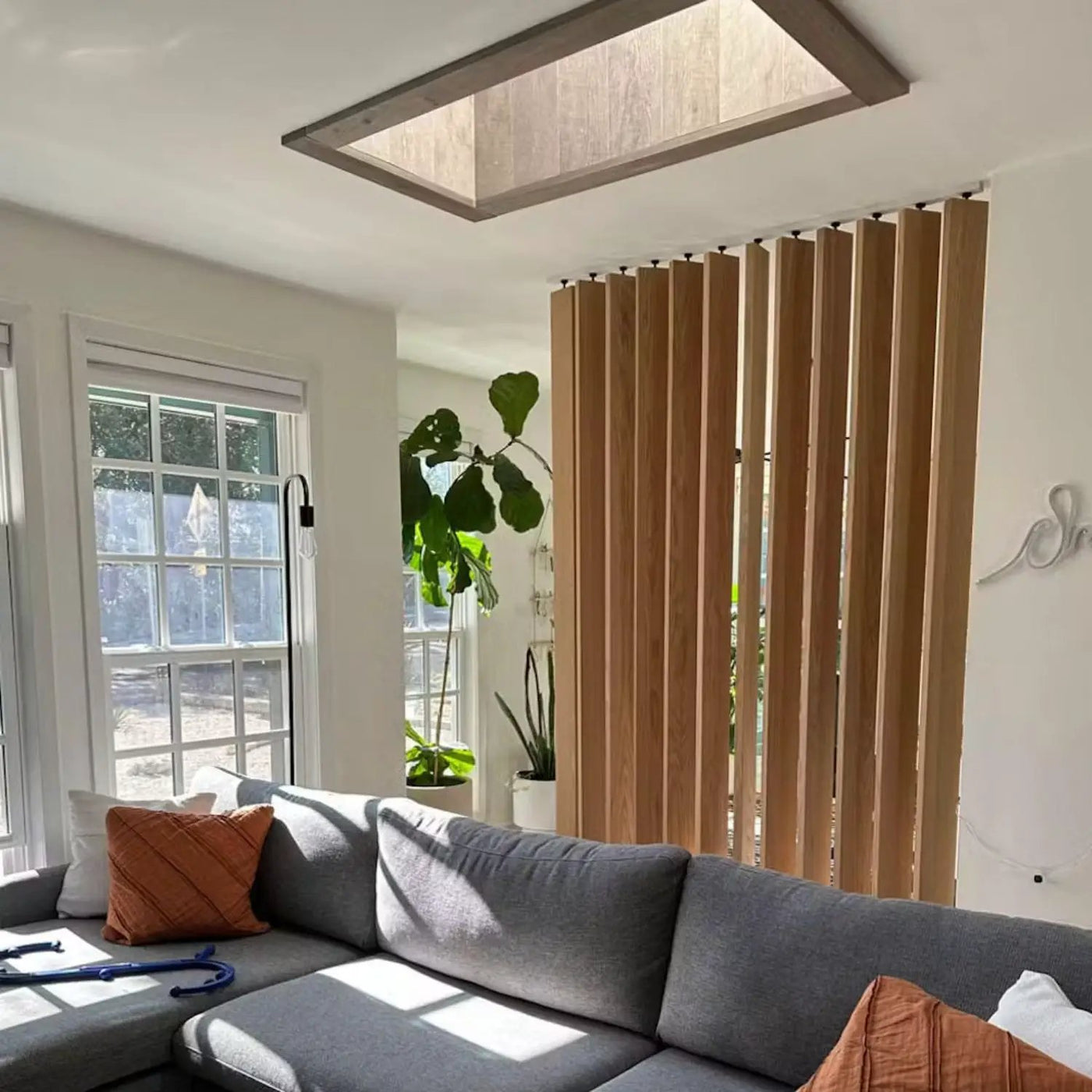 Wood Slat Room Divider by andor willow