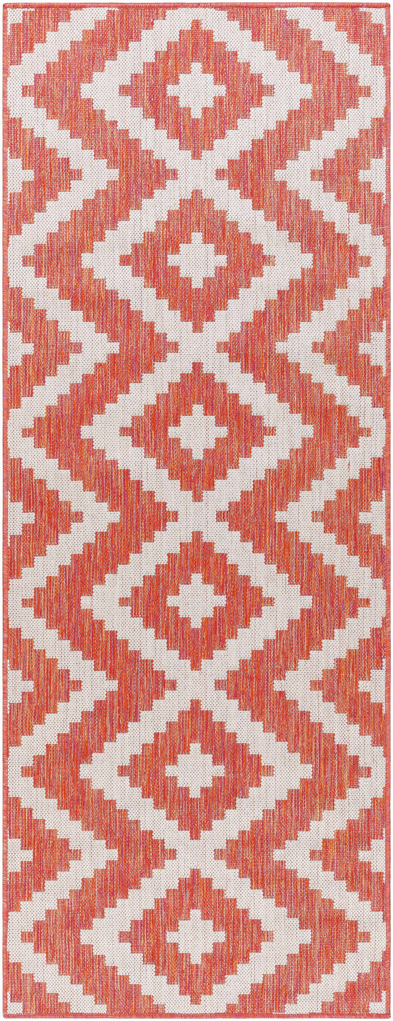 Anke Orange Outdoor Area Rug - Clearance by Boutique Rugs