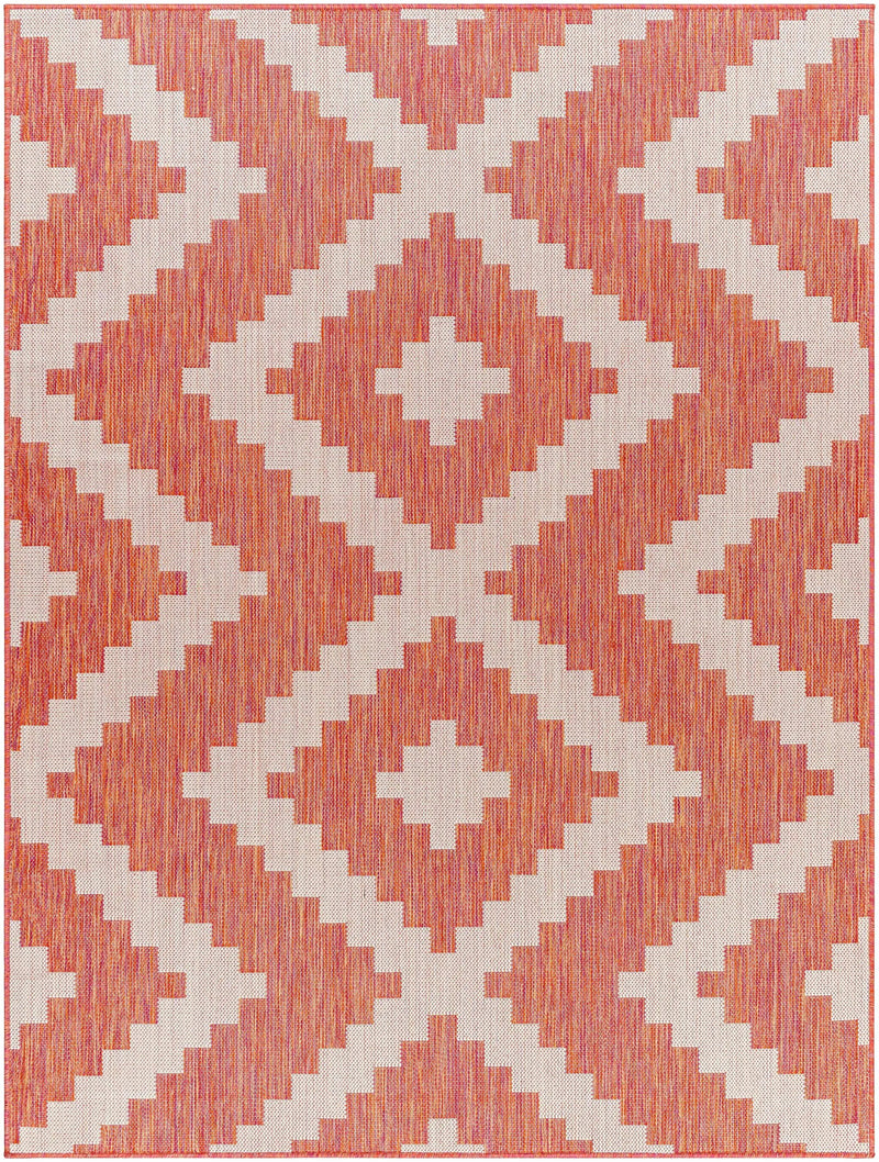 Anke Orange Outdoor Area Rug - Clearance by Boutique Rugs