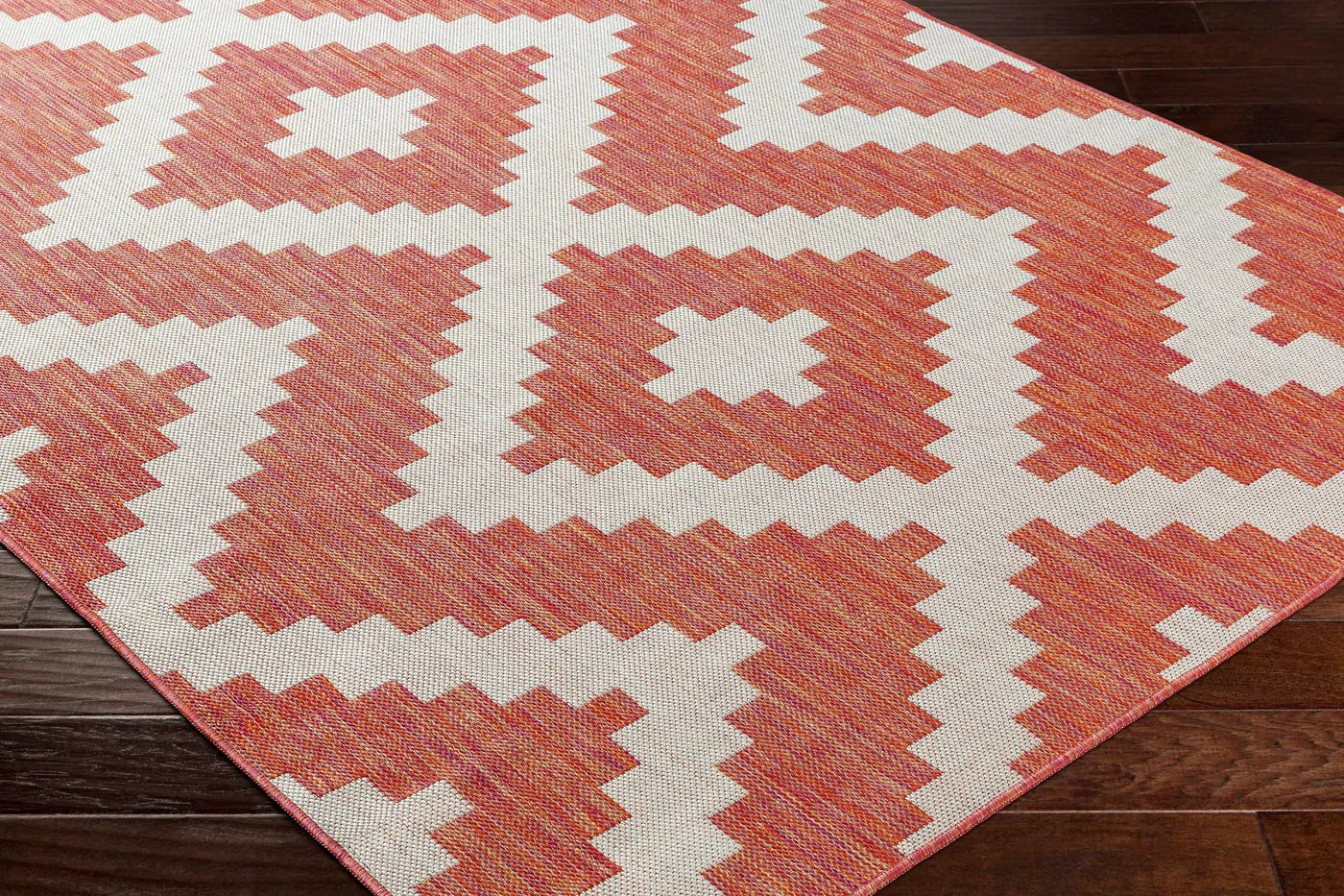 Anke Orange Outdoor Area Rug - Clearance by Boutique Rugs