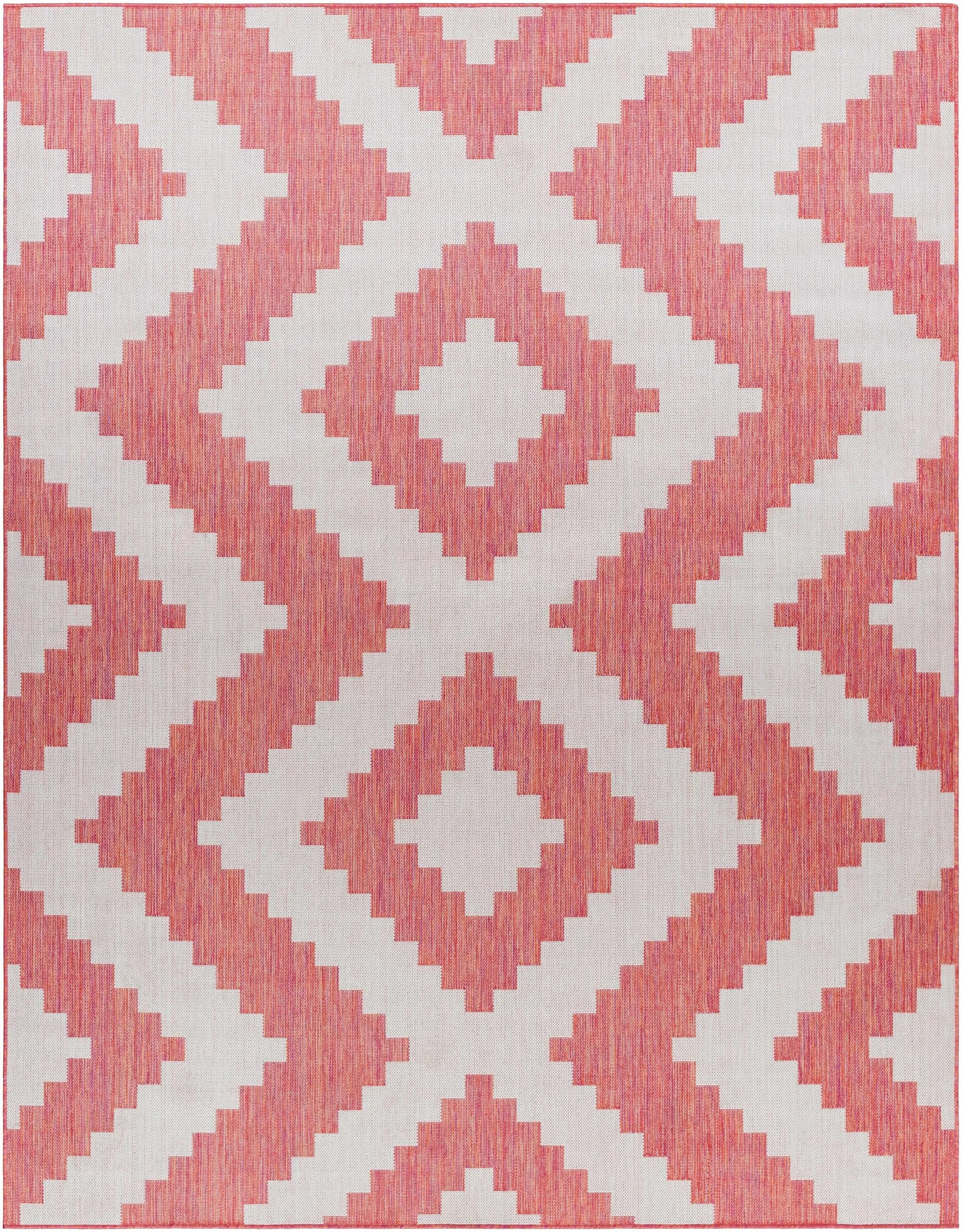 Anke Orange Outdoor Area Rug - Clearance by Boutique Rugs