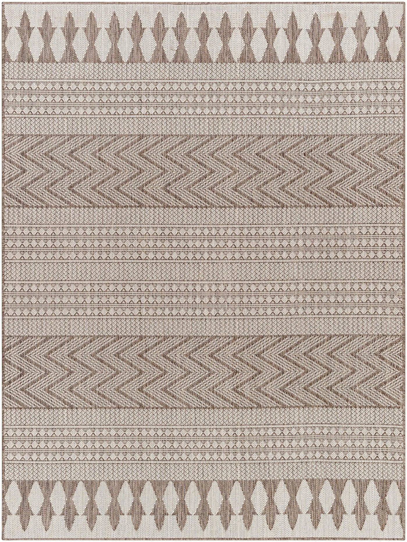 Asif Brown Outdoor Area Rug - Clearance by Boutique Rugs