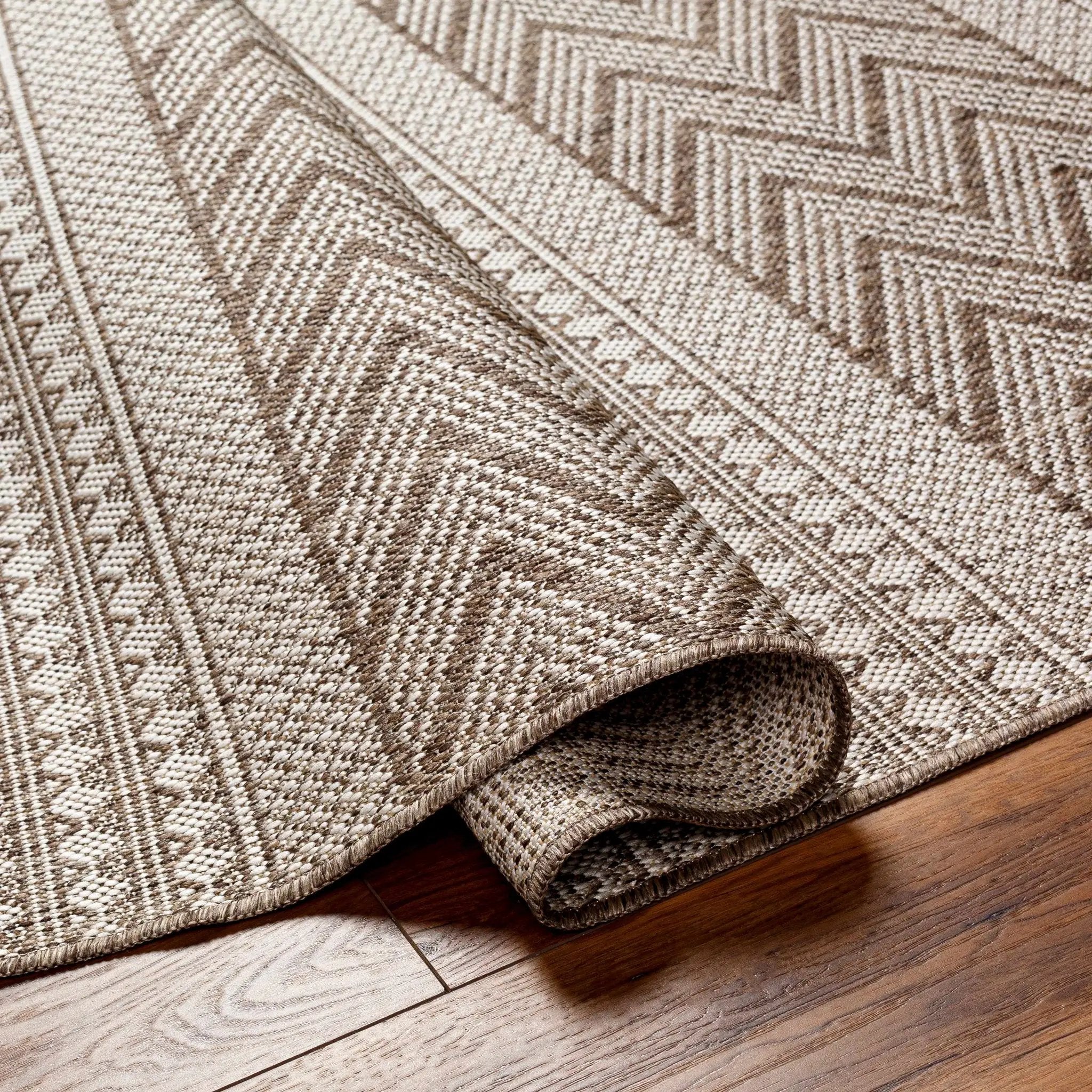 Asif Brown Outdoor Area Rug - Clearance by Boutique Rugs
