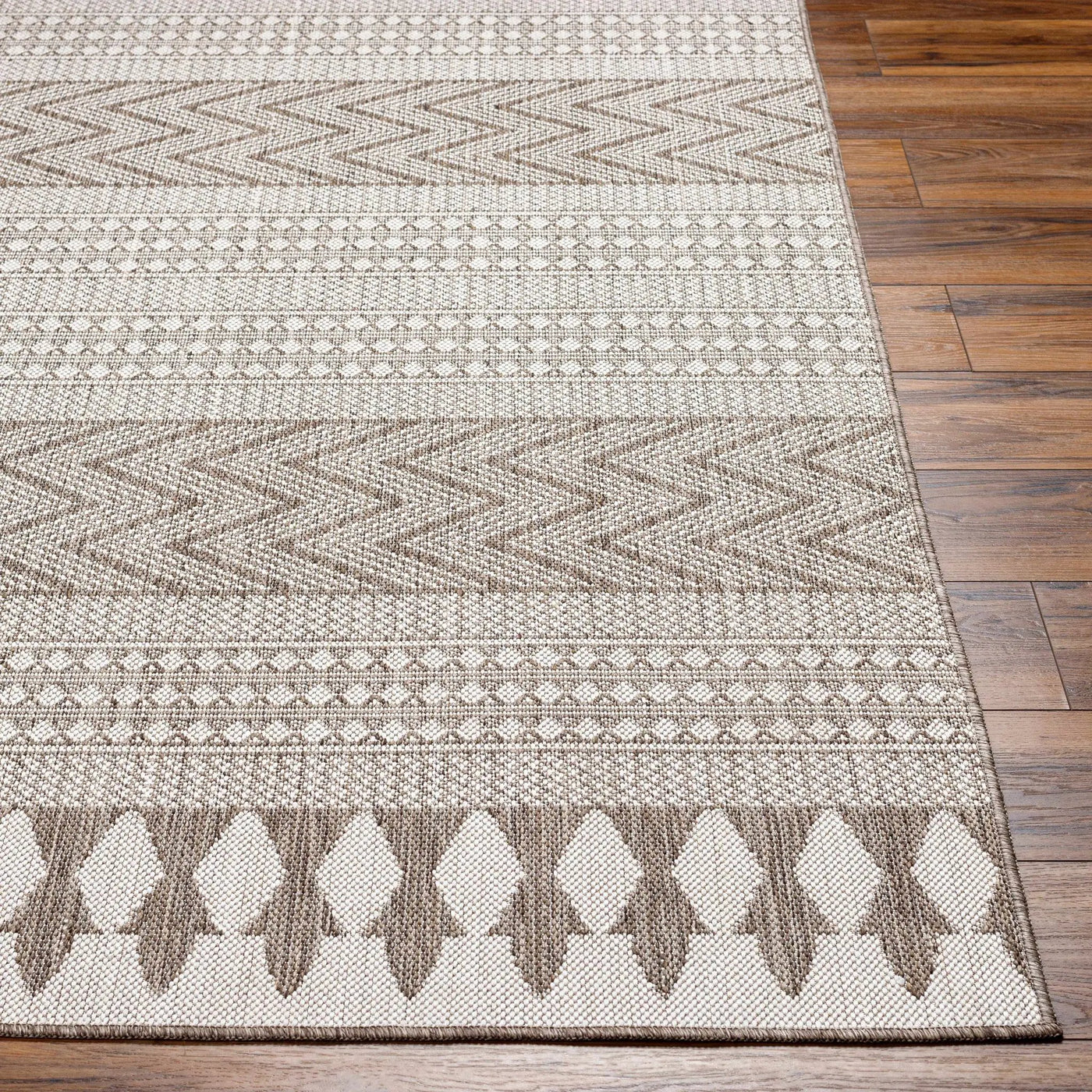 Asif Brown Outdoor Area Rug - Clearance by Boutique Rugs
