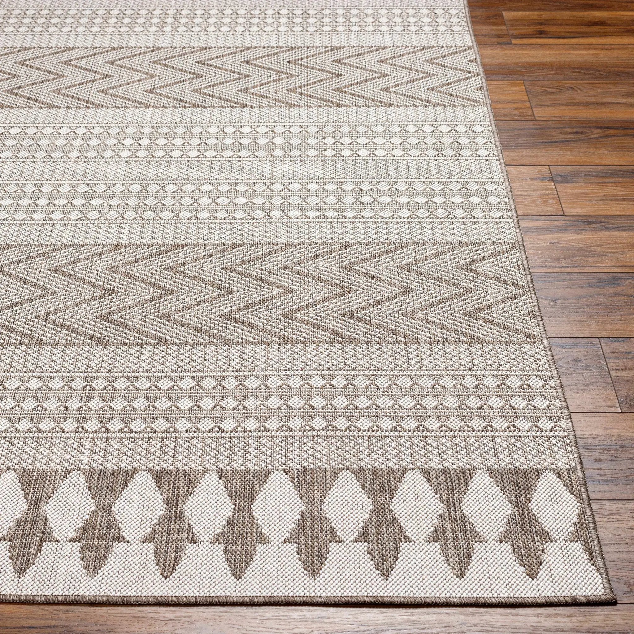 Asif Brown Outdoor Area Rug - Clearance by Boutique Rugs