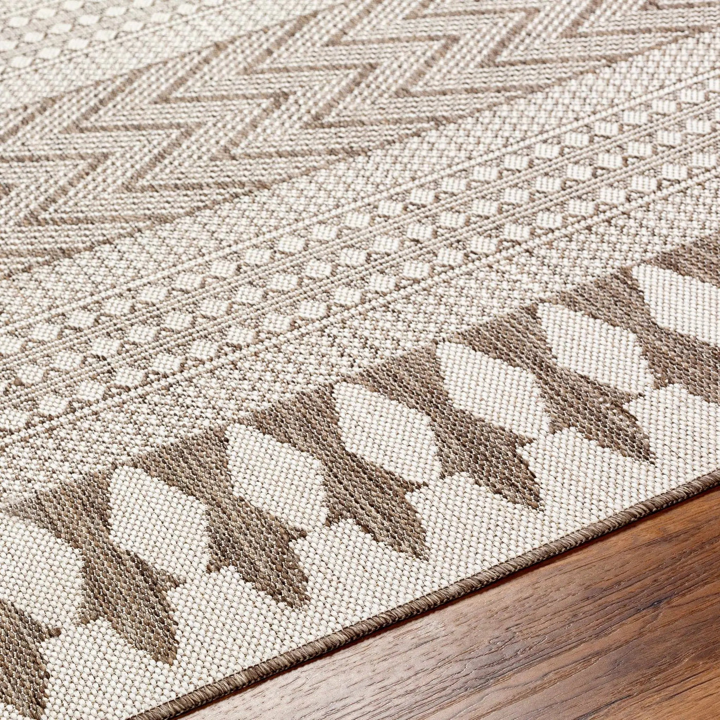 Asif Brown Outdoor Area Rug - Clearance by Boutique Rugs