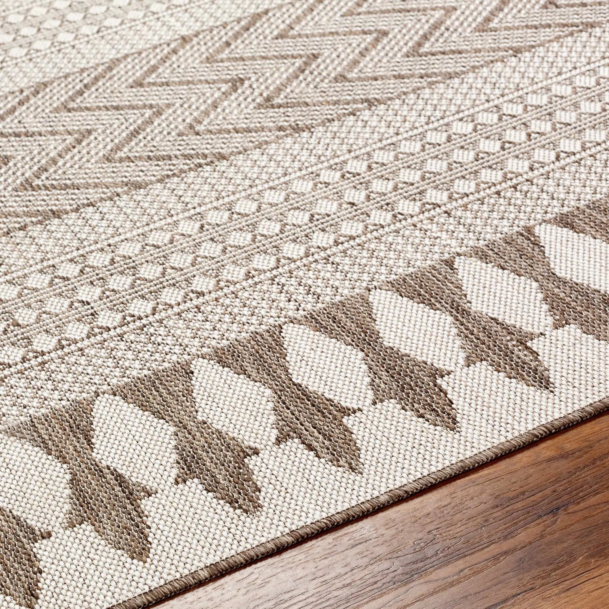 Asif Brown Outdoor Area Rug - Clearance by Boutique Rugs