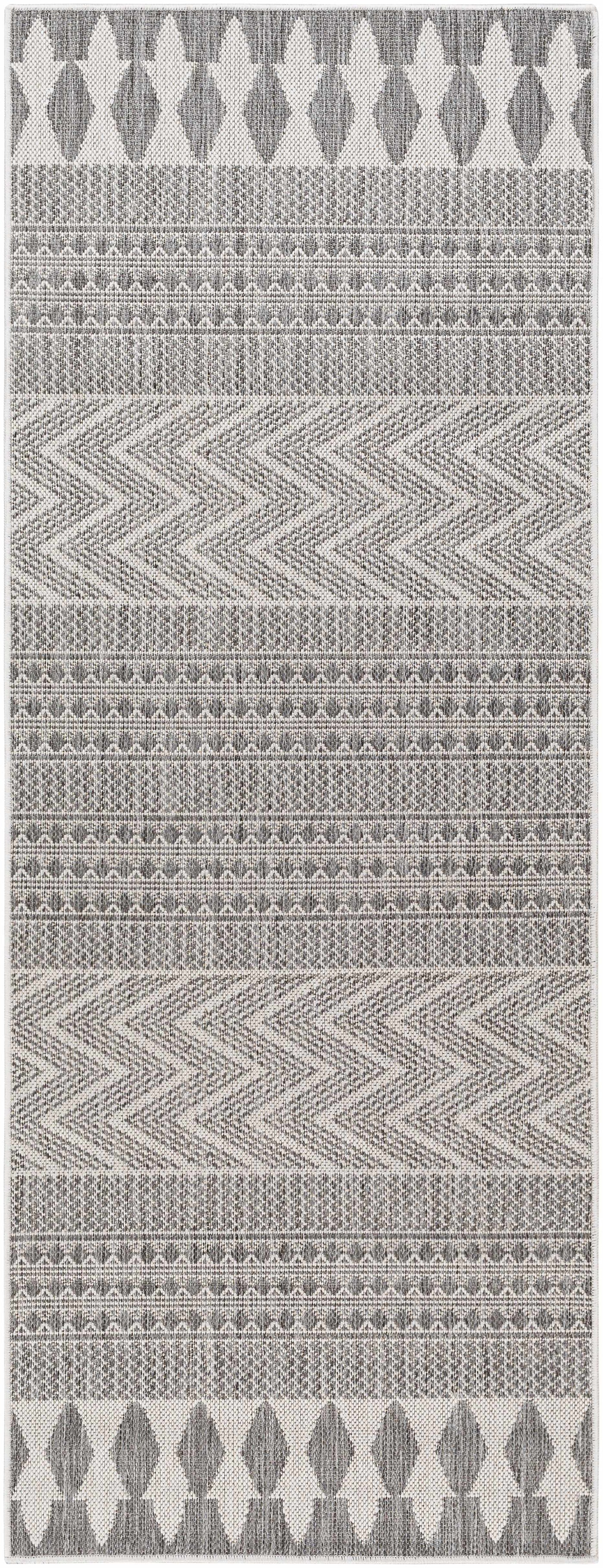 Asif Charcoal Outdoor Area Rug - Clearance by Boutique Rugs