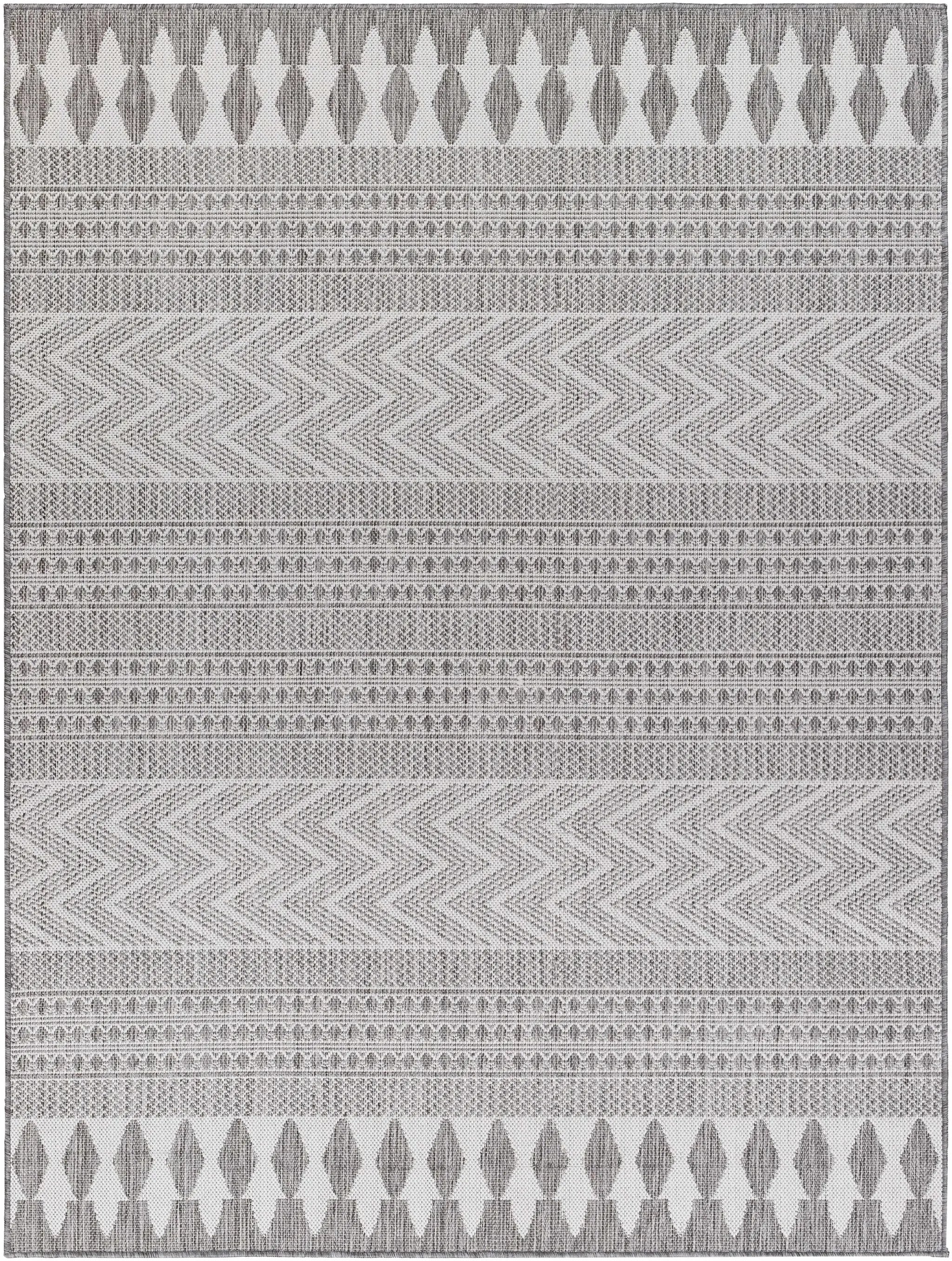 Asif Charcoal Outdoor Area Rug - Clearance by Boutique Rugs