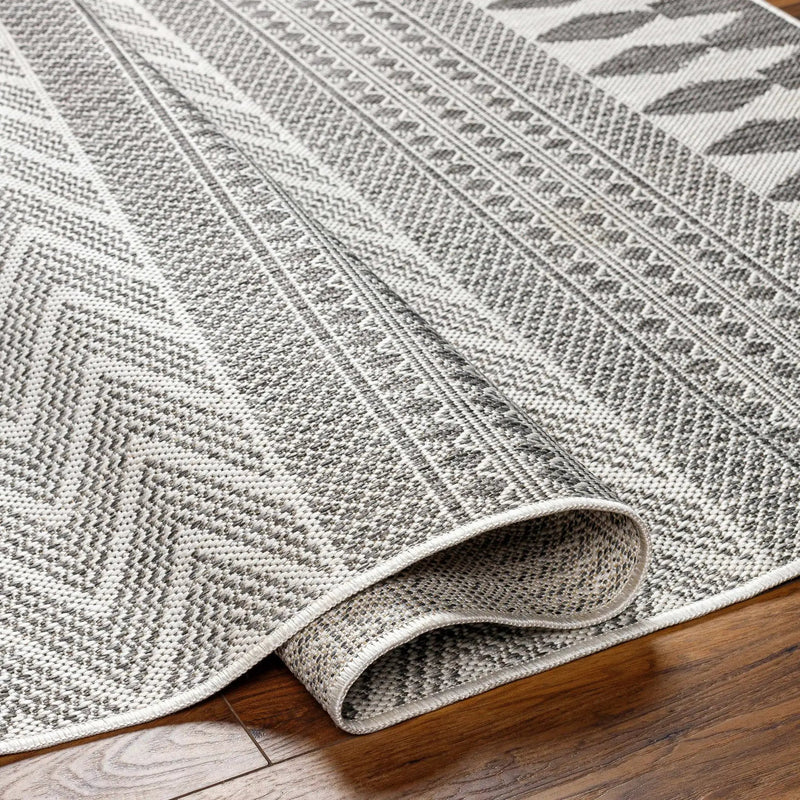 Asif Charcoal Outdoor Area Rug - Clearance by Boutique Rugs
