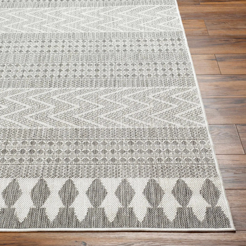Asif Charcoal Outdoor Area Rug - Clearance by Boutique Rugs