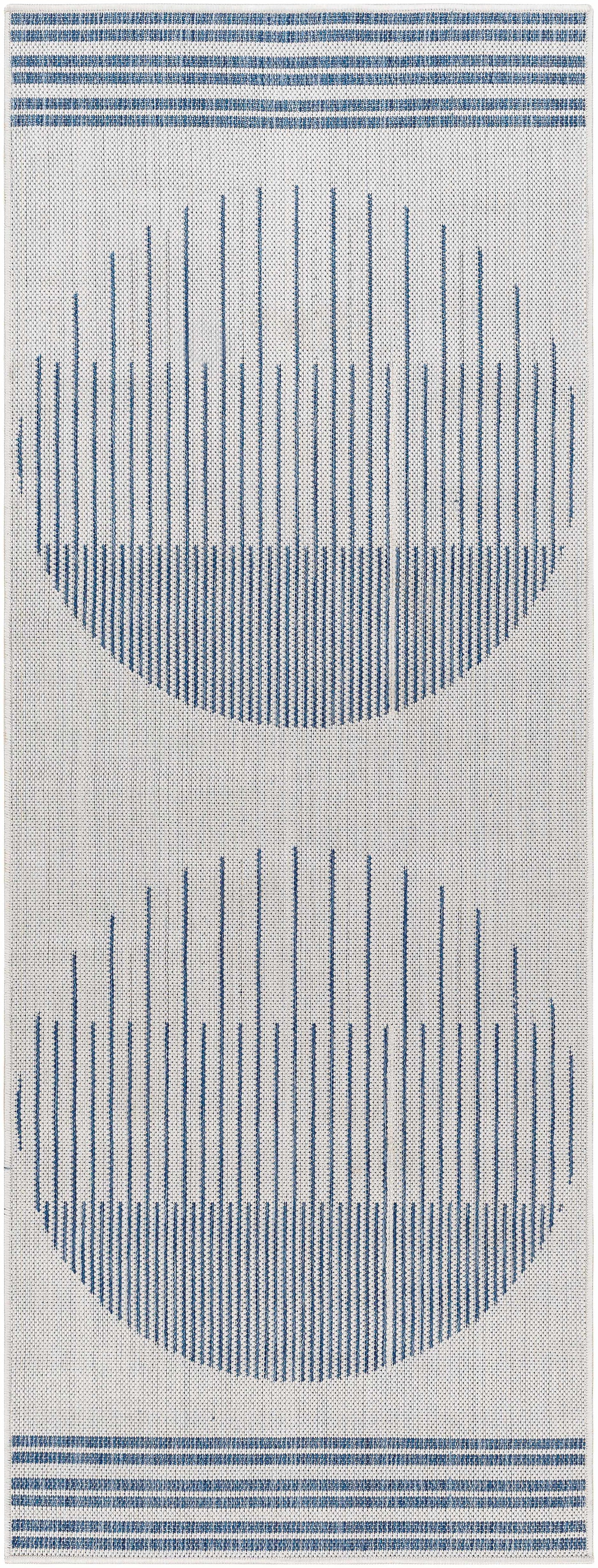 Aviya Blue & Gray Outdoor Area Rug - Clearance by Boutique Rugs