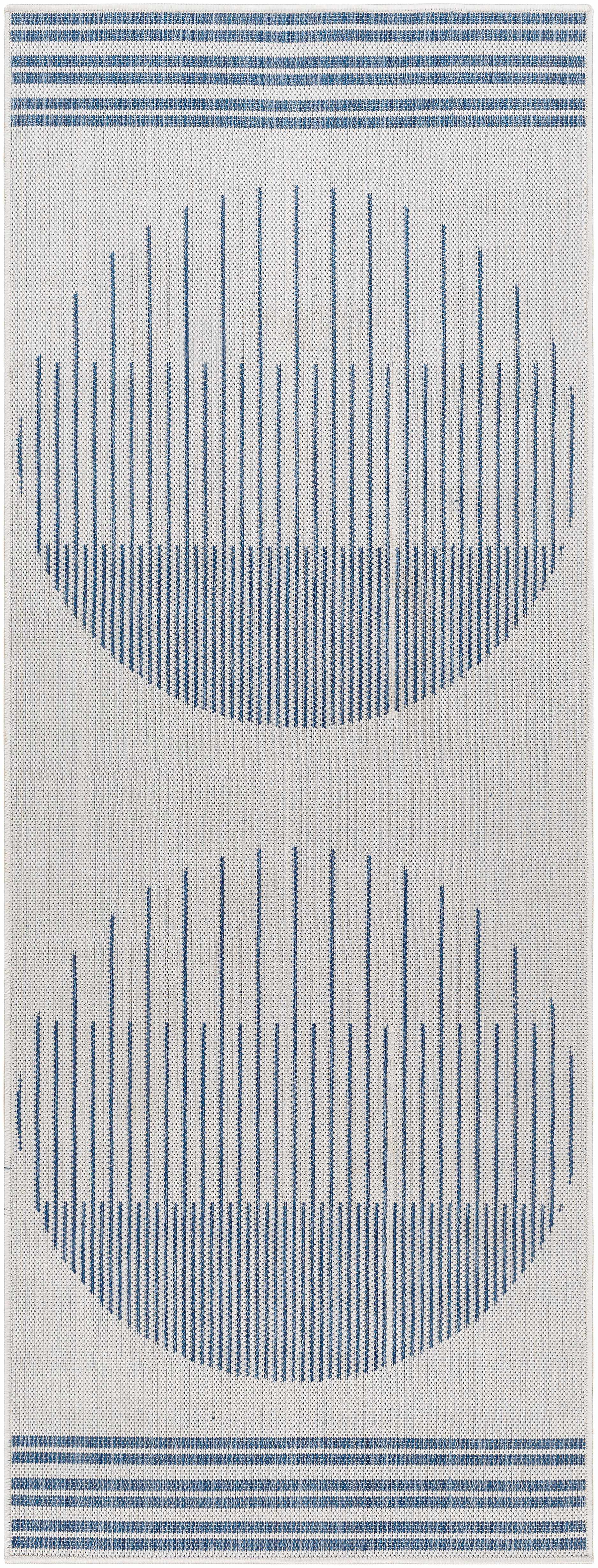Aviya Blue & Gray Outdoor Area Rug - Clearance by Boutique Rugs