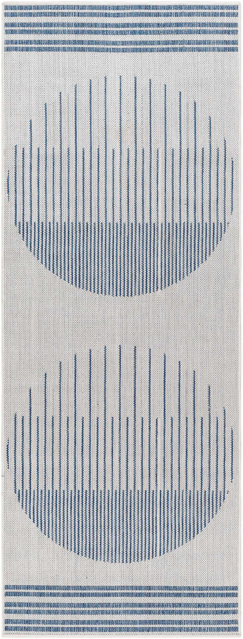 Aviya Blue & Gray Outdoor Area Rug - Clearance by Boutique Rugs