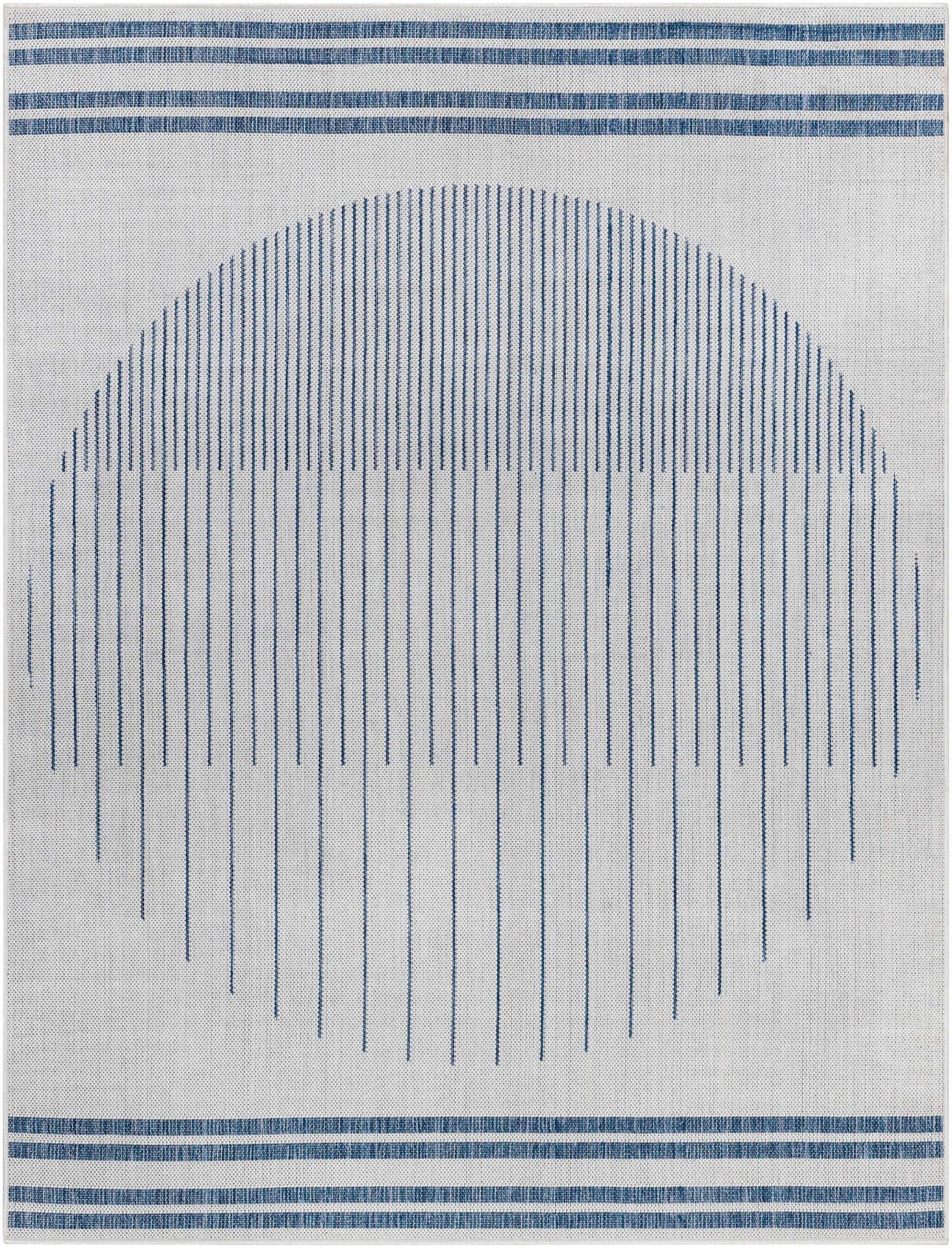 Aviya Blue & Gray Outdoor Area Rug - Clearance by Boutique Rugs