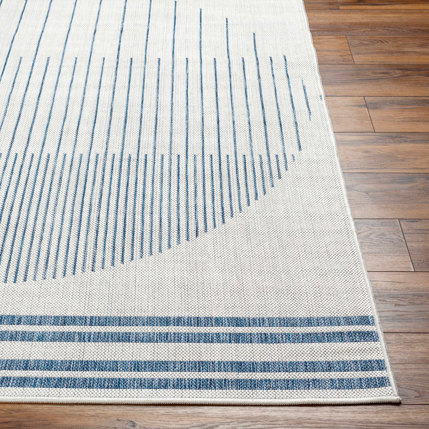 Aviya Blue & Gray Outdoor Area Rug - Clearance by Boutique Rugs