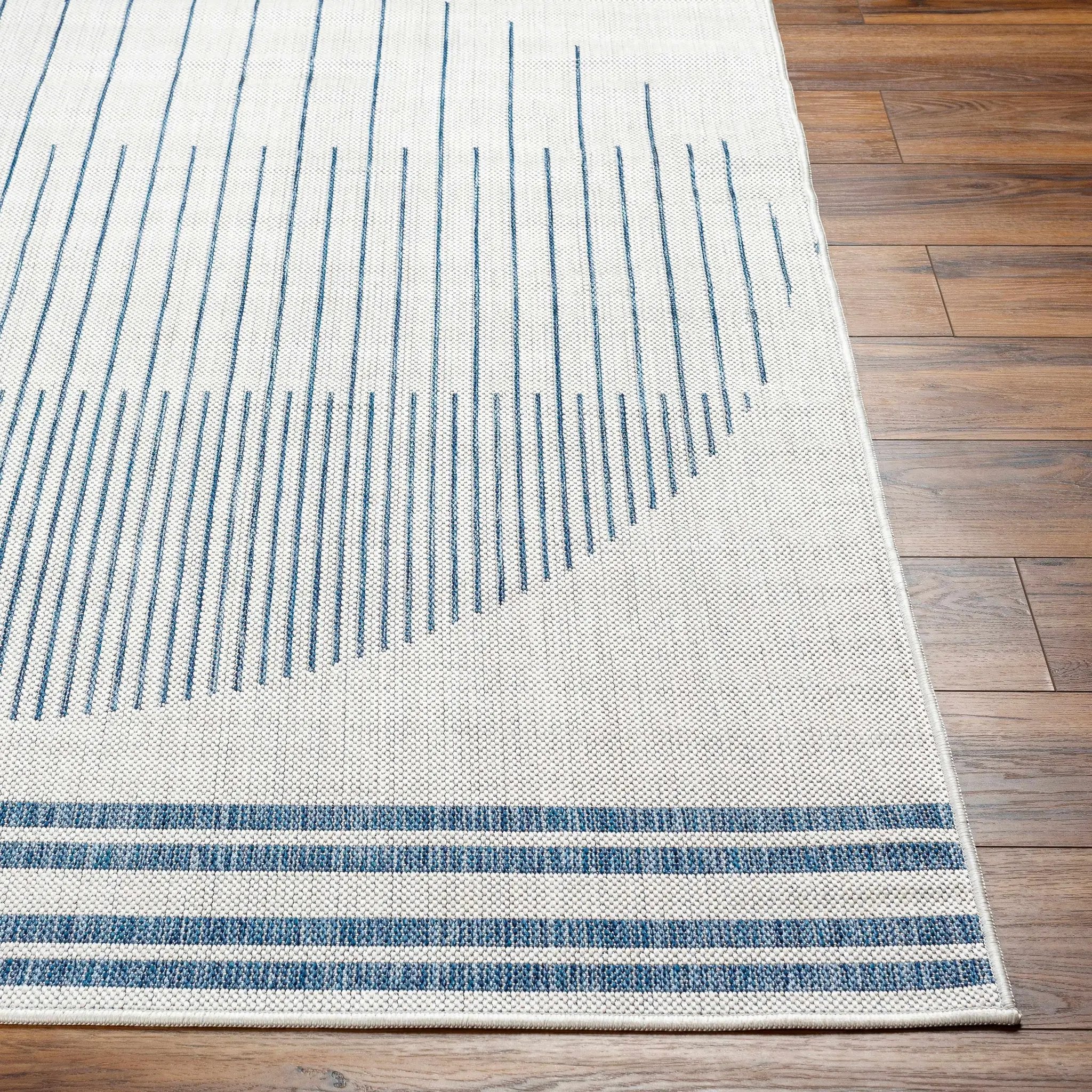 Aviya Blue & Gray Outdoor Area Rug - Clearance by Boutique Rugs