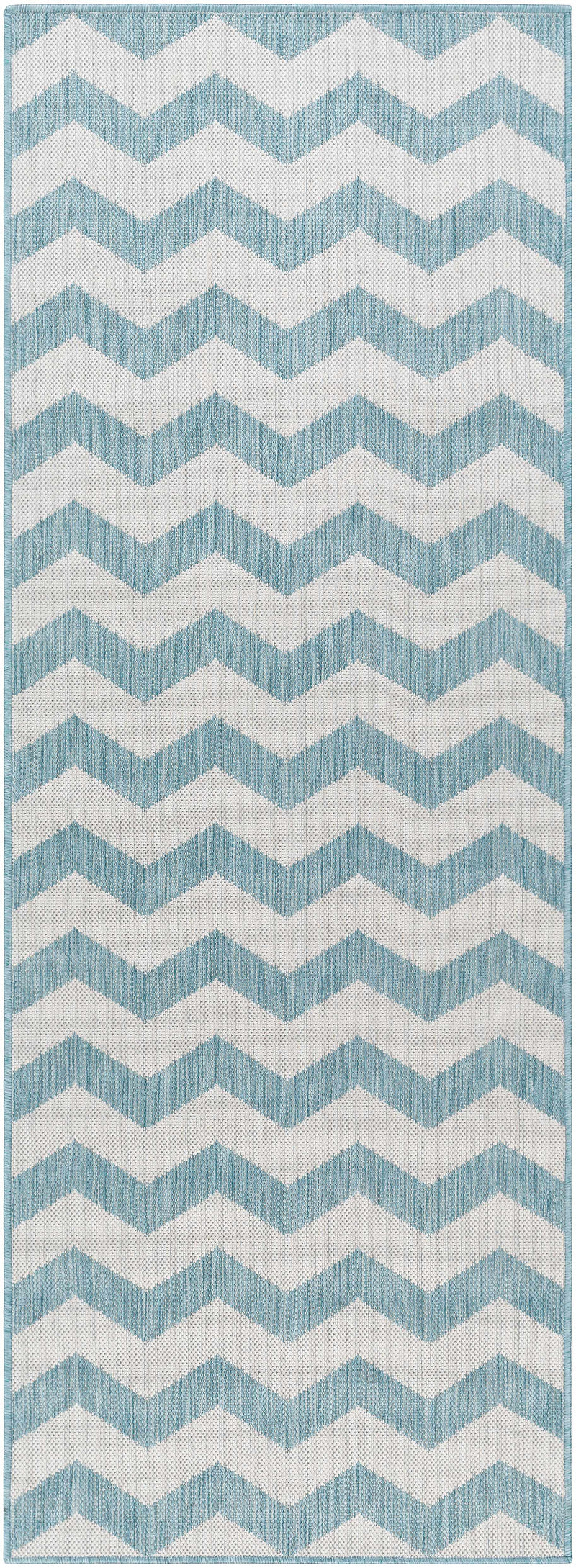 Cheri Thatch Light Blue Outdoor Carpet Area Rug - Clearance by Boutique Rugs