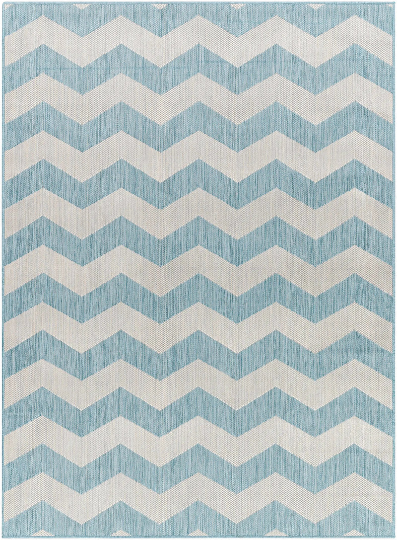 Cheri Thatch Light Blue Outdoor Carpet Area Rug - Clearance by Boutique Rugs