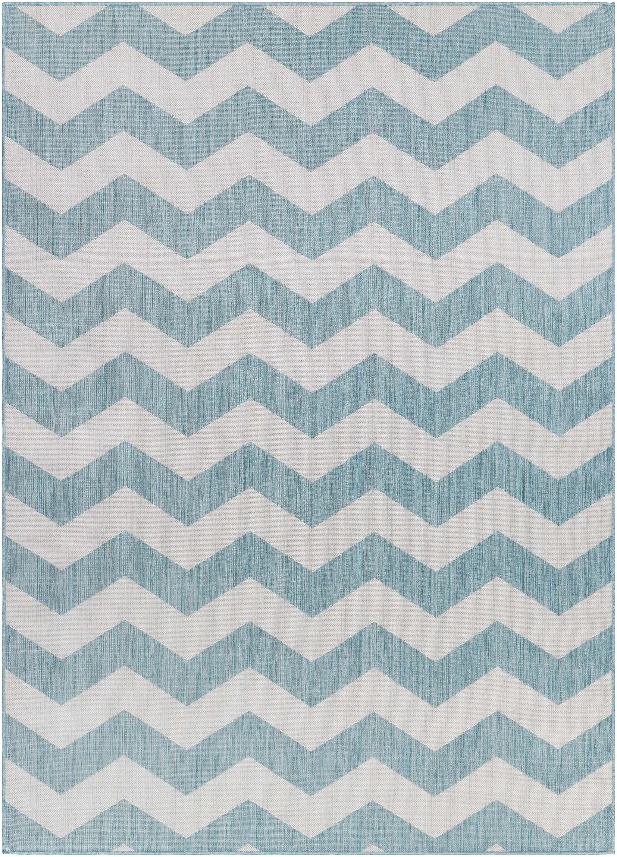 Cheri Thatch Light Blue Outdoor Carpet Area Rug - Clearance by Boutique Rugs