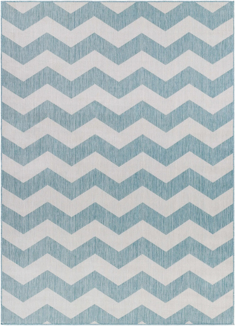 Cheri Thatch Light Blue Outdoor Carpet Area Rug - Clearance by Boutique Rugs
