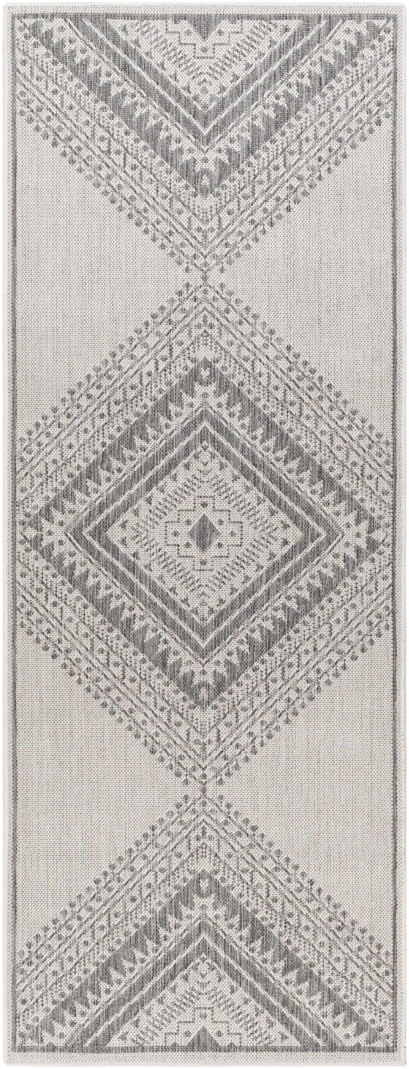 Deana Light Gray Outdoor Area Rug - Clearance by Boutique Rugs