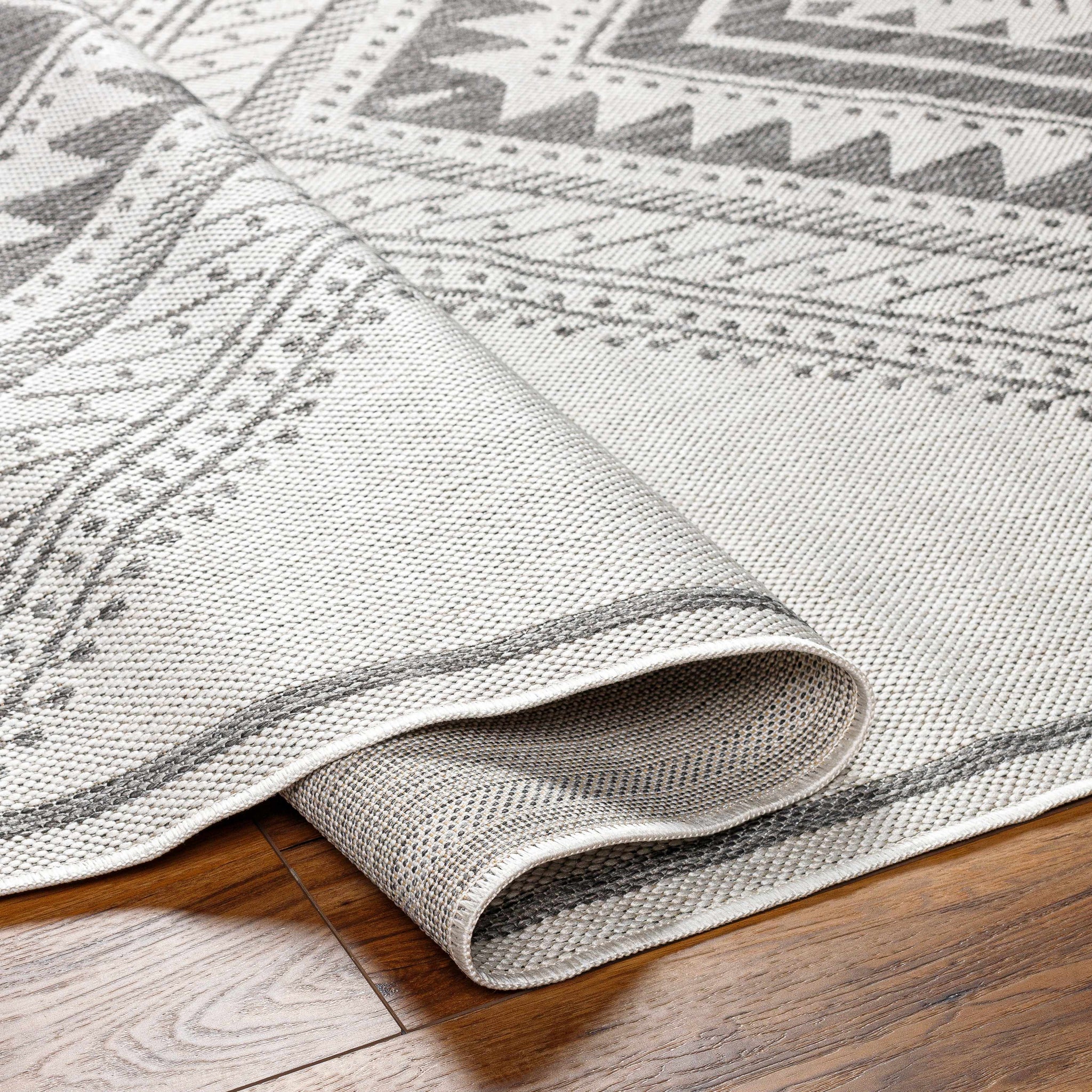 Deana Light Gray Outdoor Area Rug - Clearance by Boutique Rugs