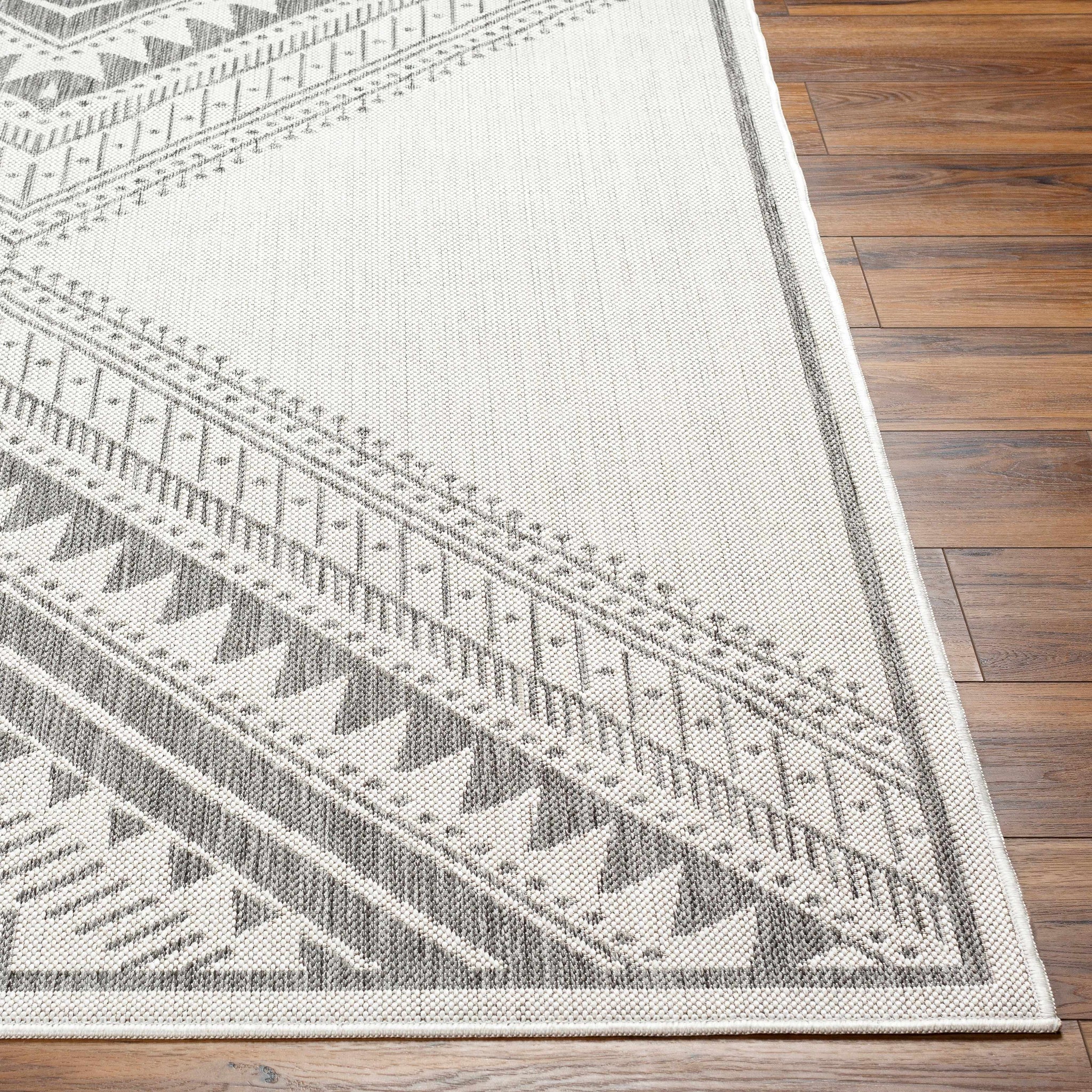 Deana Light Gray Outdoor Area Rug - Clearance by Boutique Rugs