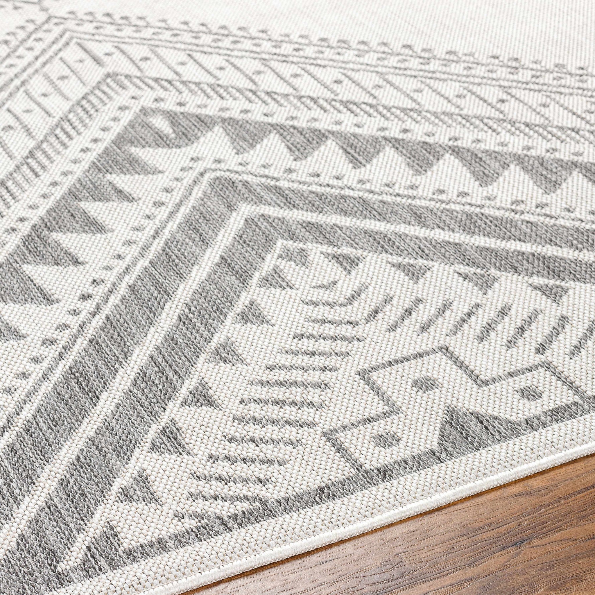Deana Light Gray Outdoor Area Rug - Clearance by Boutique Rugs