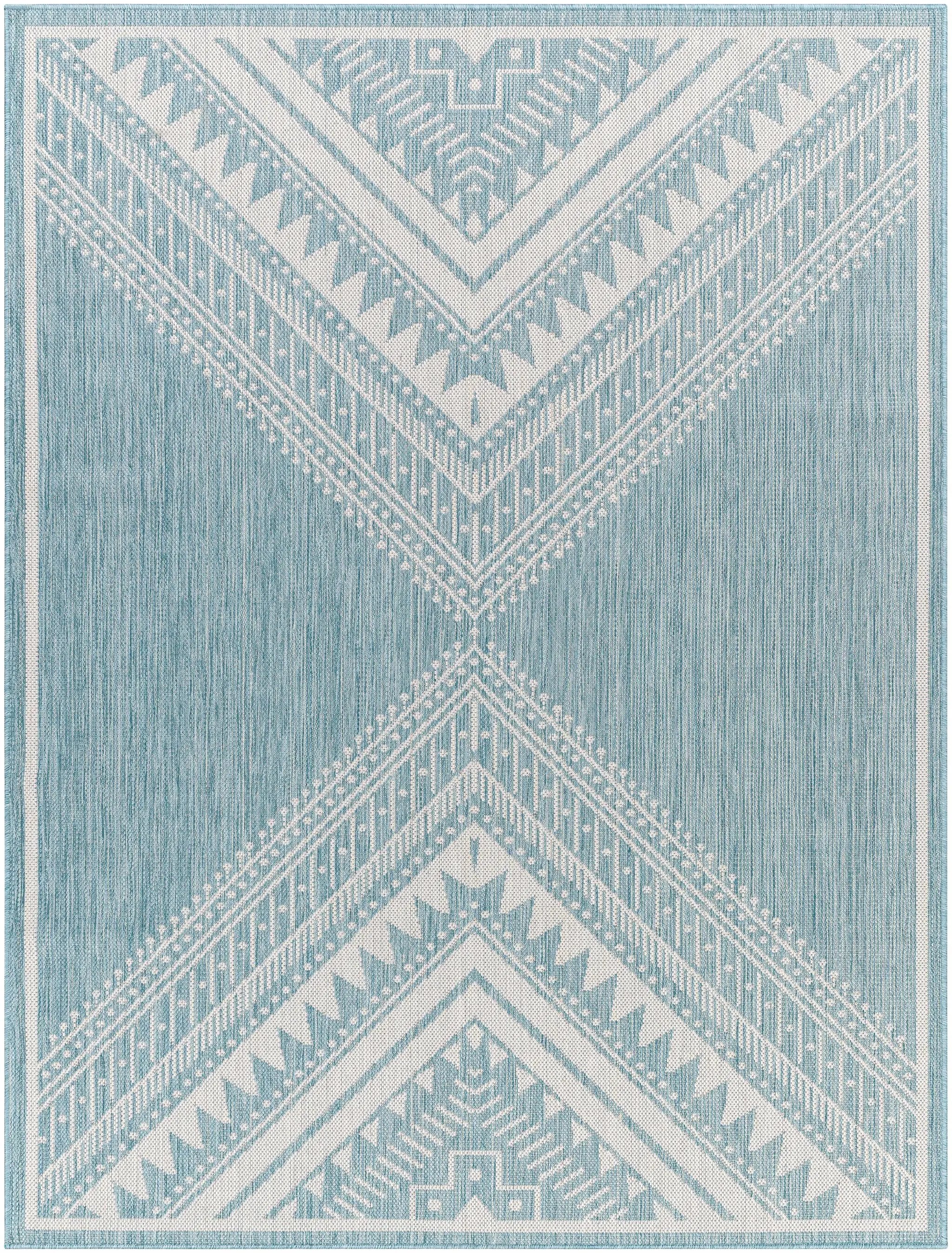 Deana Blue Outdoor Area Rug - Clearance by Boutique Rugs