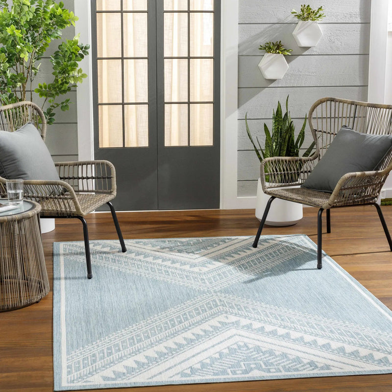 Deana Blue Outdoor Area Rug - Clearance by Boutique Rugs