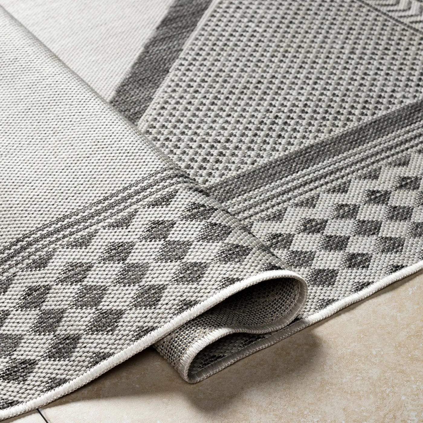 Efrem Off White Outdoor Carpet Area Rug - Clearance by Boutique Rugs