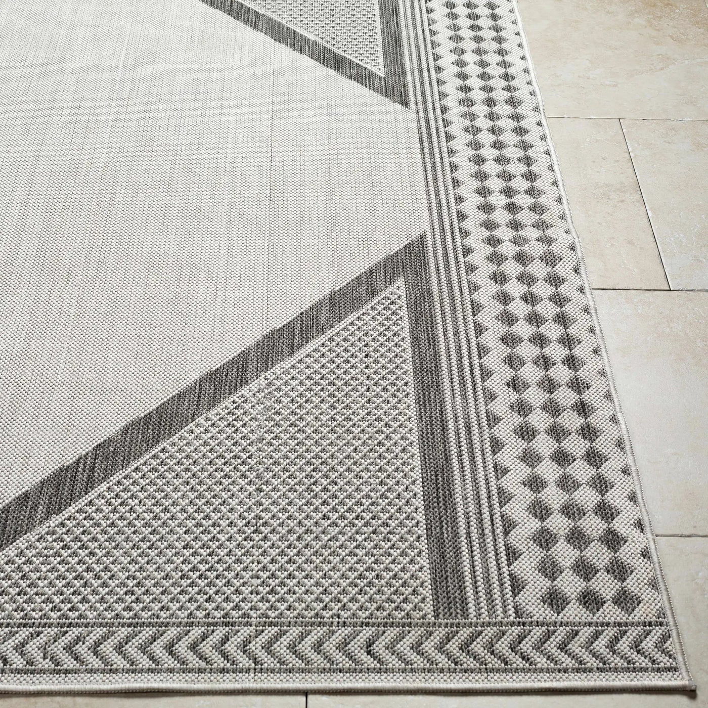 Efrem Off White Outdoor Carpet Area Rug - Clearance by Boutique Rugs