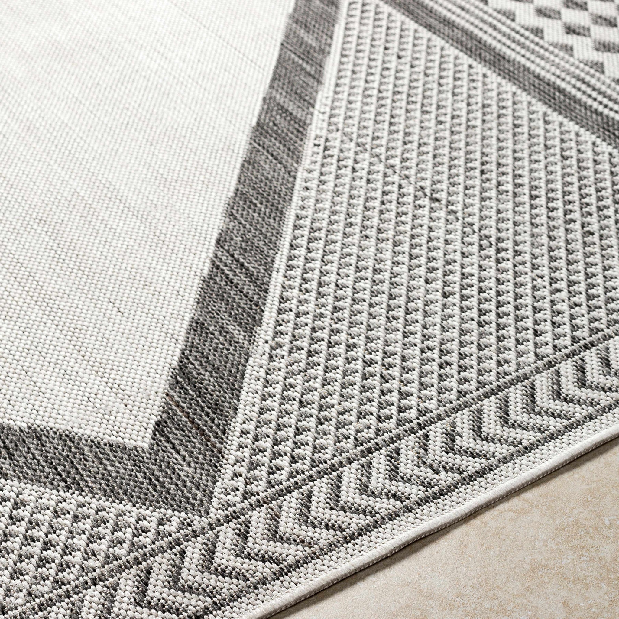 Efrem Off White Outdoor Carpet Area Rug - Clearance by Boutique Rugs