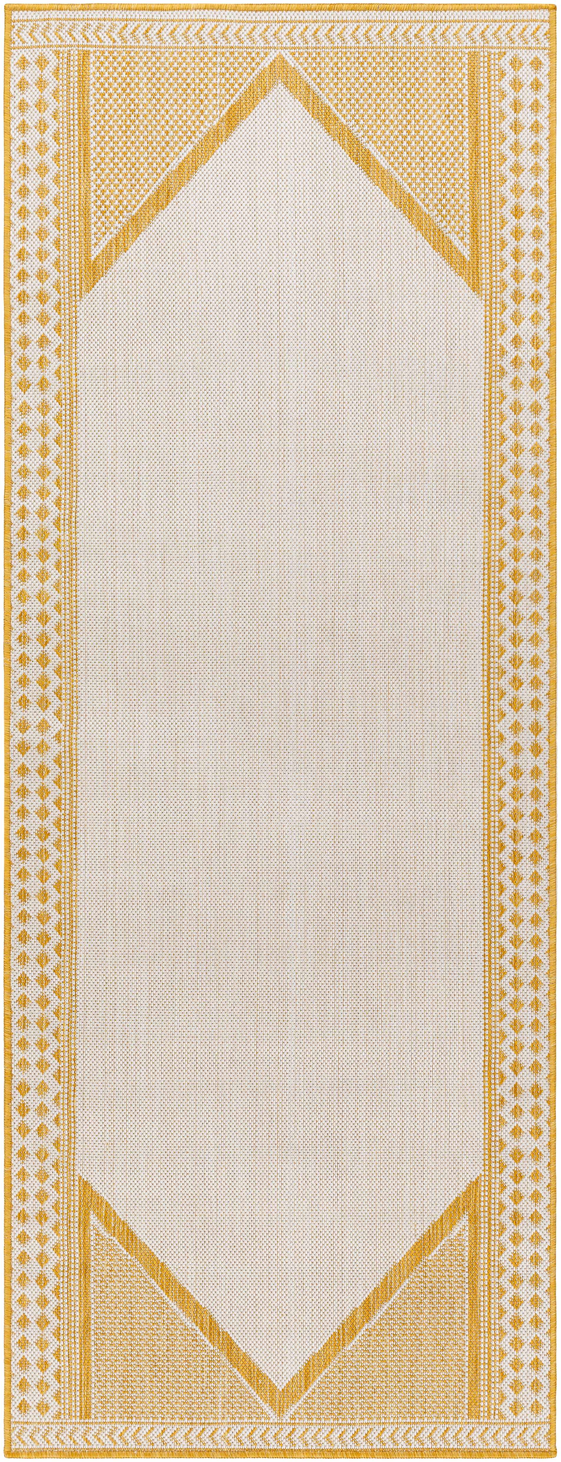 Efrem Mustard Outdoor Carpet Area Rug - Clearance by Boutique Rugs