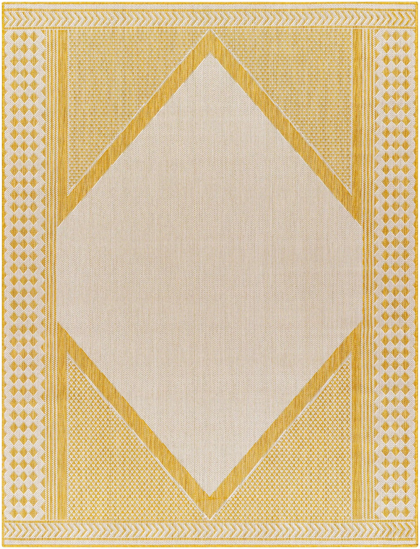 Efrem Mustard Outdoor Carpet Area Rug - Clearance by Boutique Rugs