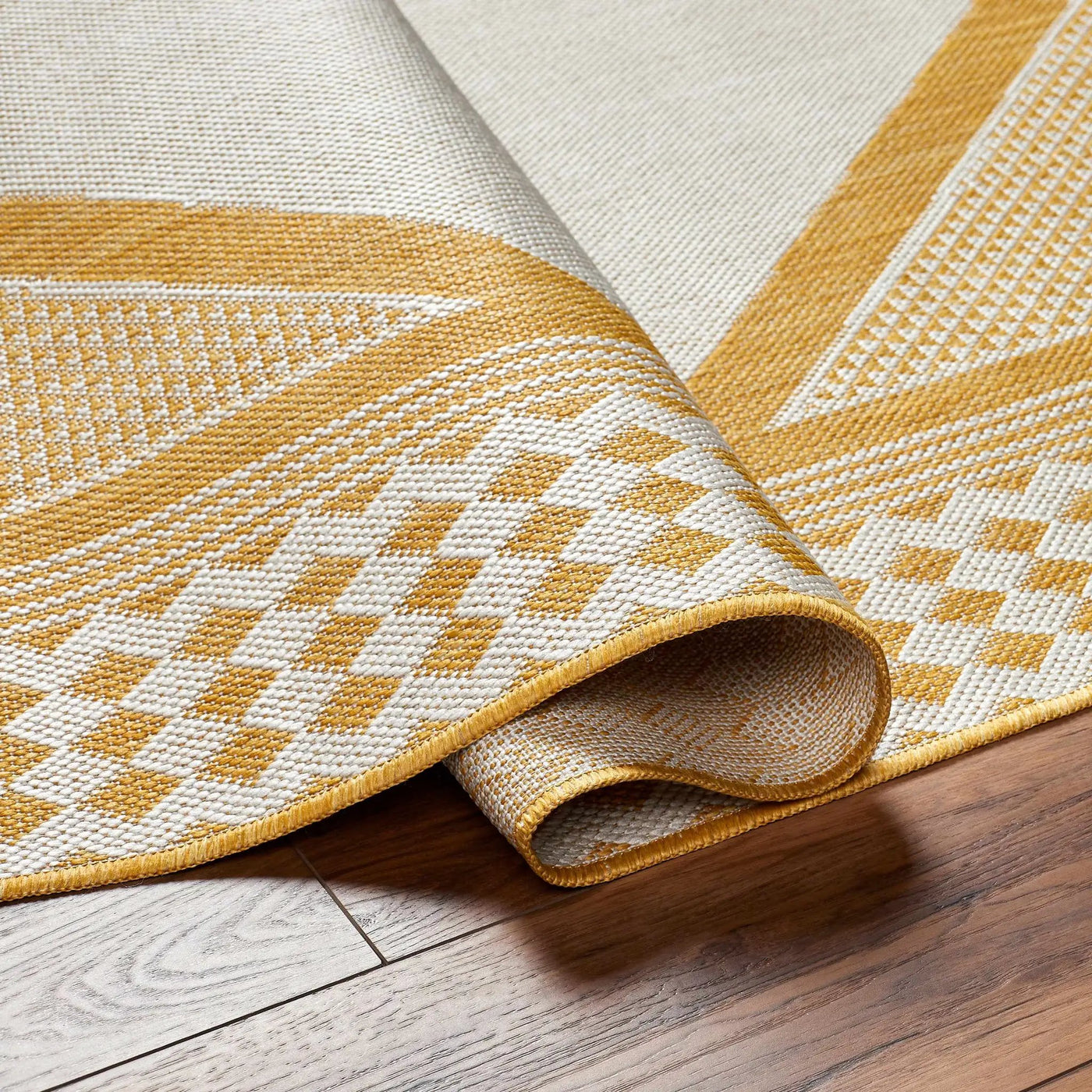Efrem Mustard Outdoor Carpet Area Rug - Clearance by Boutique Rugs