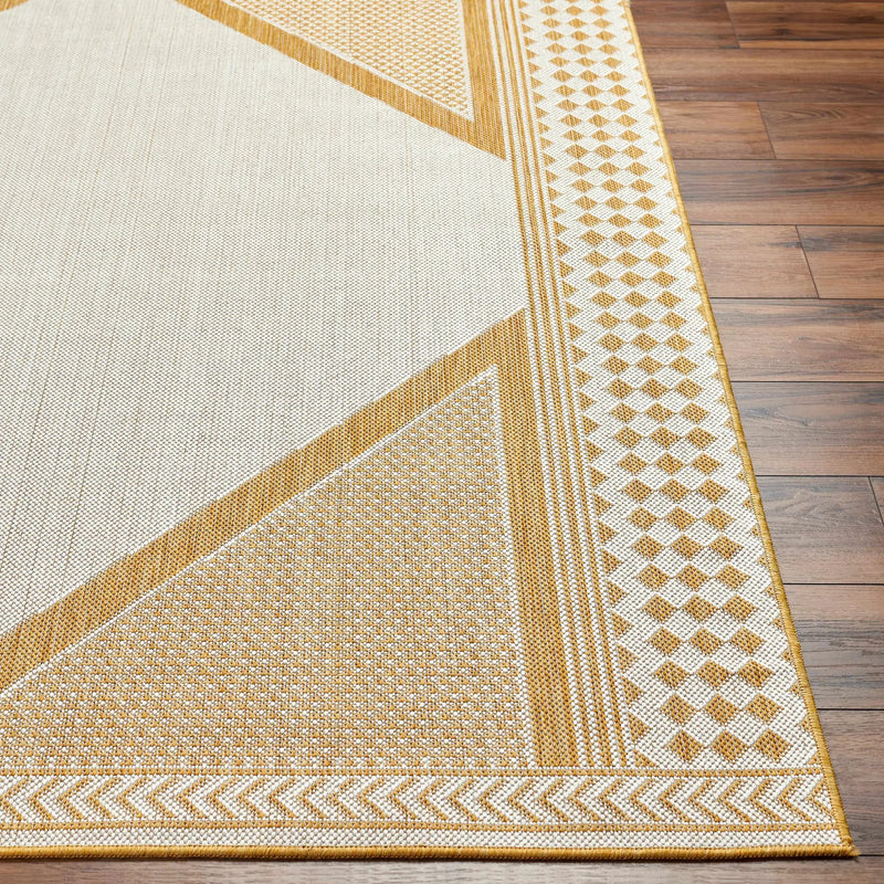 Efrem Mustard Outdoor Carpet Area Rug - Clearance by Boutique Rugs