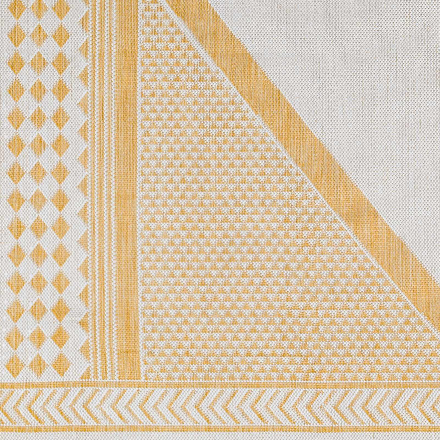 Efrem Mustard Outdoor Carpet Area Rug - Clearance by Boutique Rugs