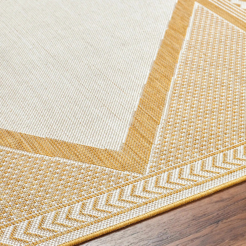 Efrem Mustard Outdoor Carpet Area Rug - Clearance by Boutique Rugs