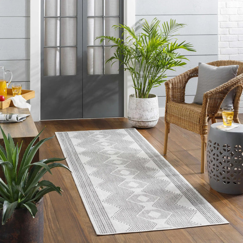 Evana Gray Outdoor Area Rug - Clearance by Boutique Rugs