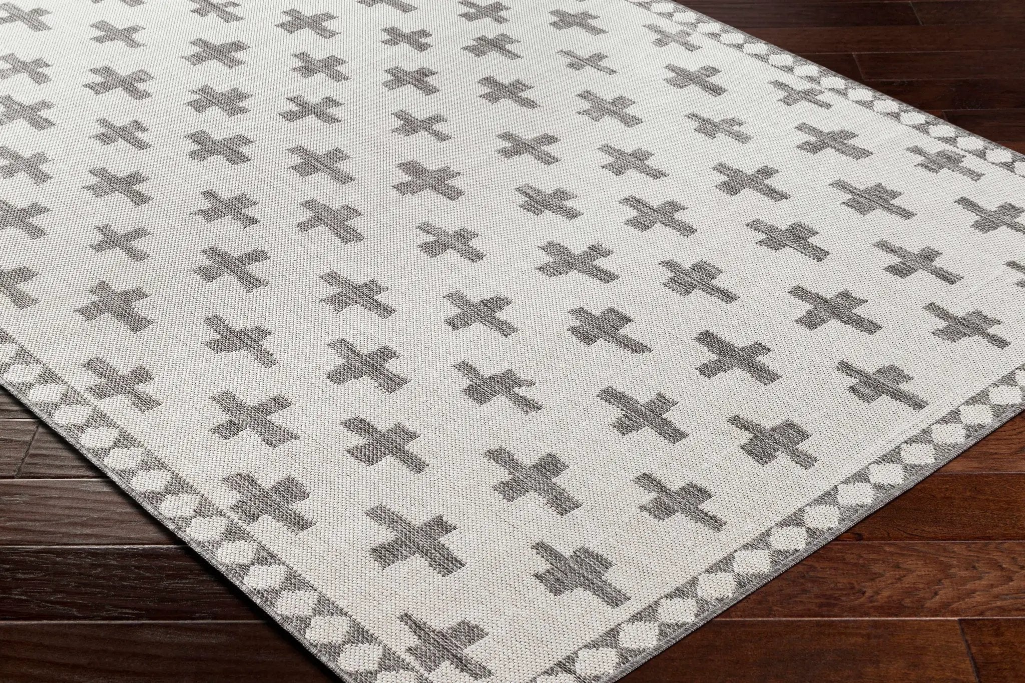 Kyna Gray Outdoor Area Rug - Clearance by Boutique Rugs