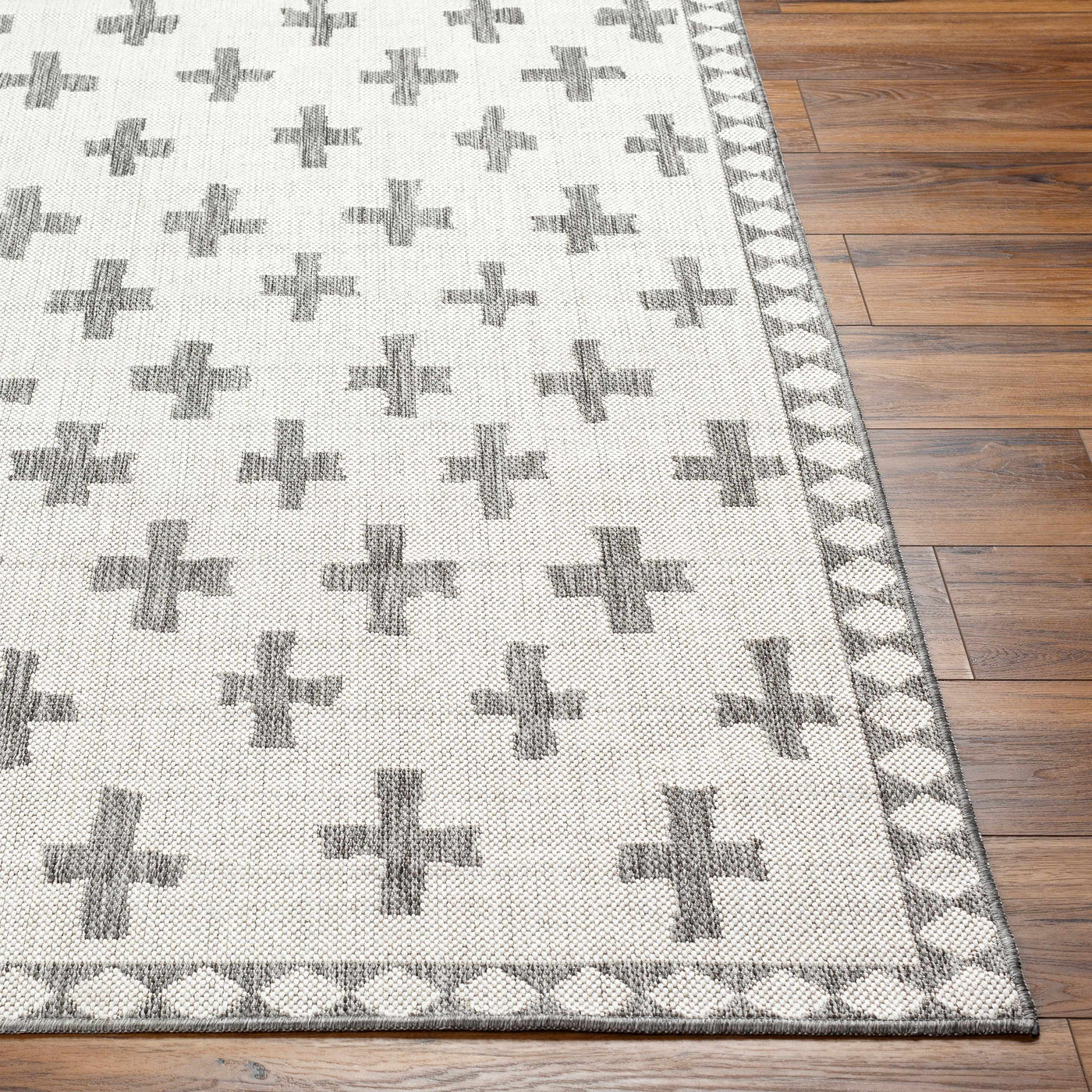 Kyna Gray Outdoor Area Rug - Clearance by Boutique Rugs