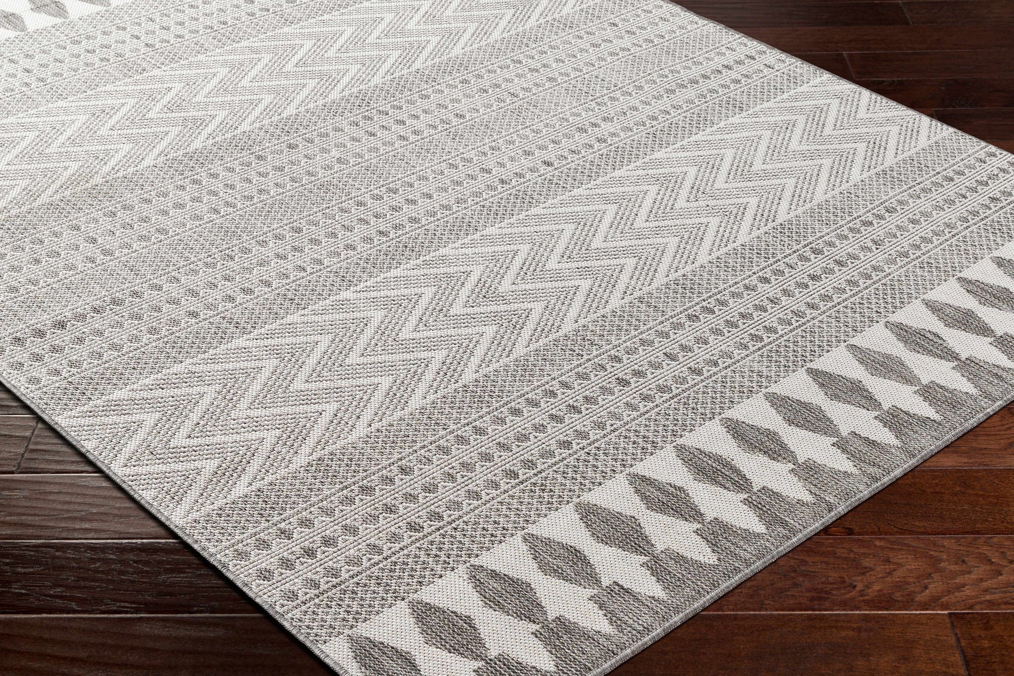 Lali Light Gray Outdoor Area Rug - Clearance by Boutique Rugs