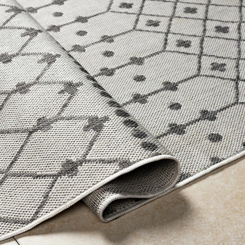 Lali Light Gray Outdoor Area Rug - Clearance by Boutique Rugs