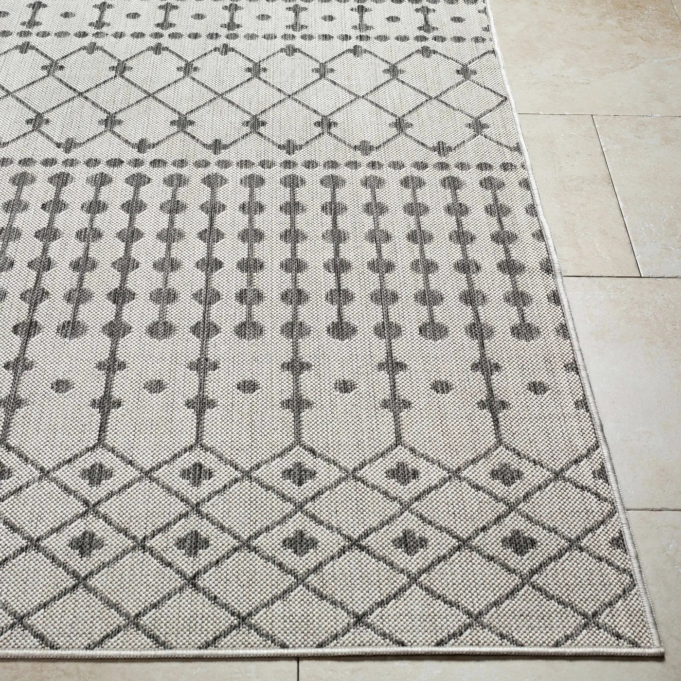 Lali Light Gray Outdoor Area Rug - Clearance by Boutique Rugs