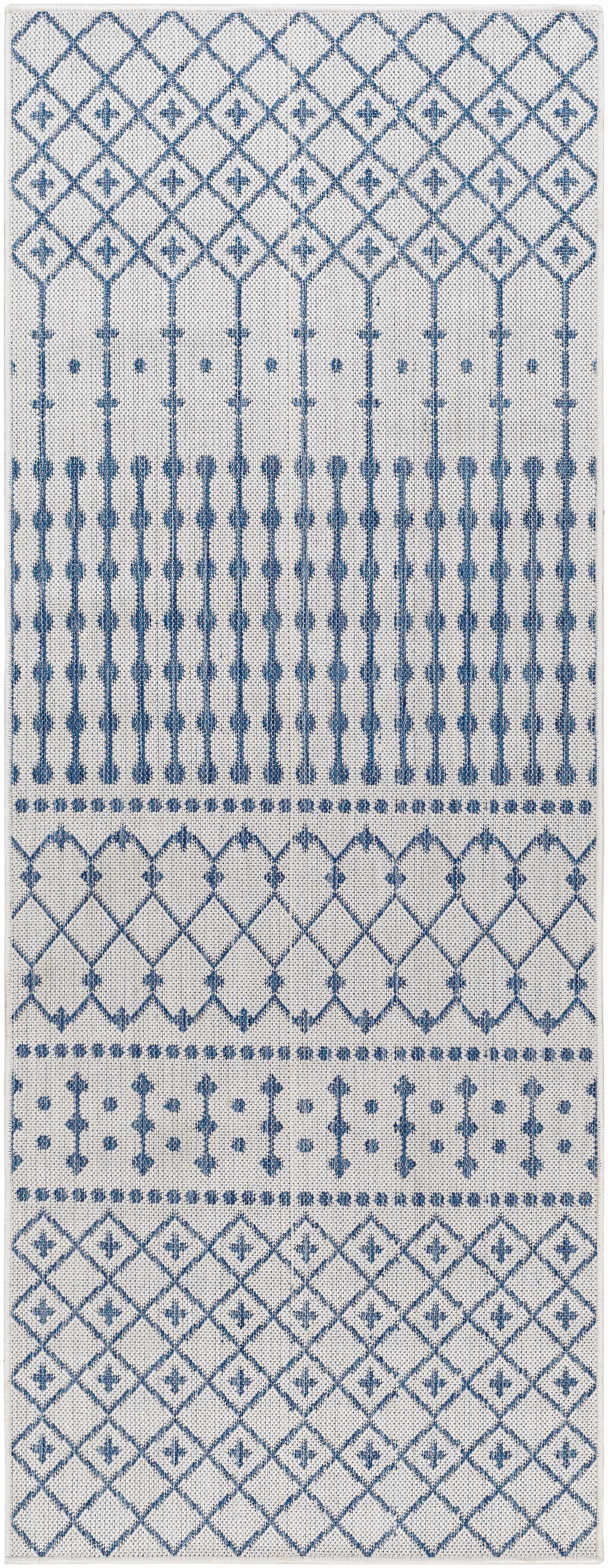 Lali Blue & Gray Outdoor Area Rug - Clearance by Boutique Rugs