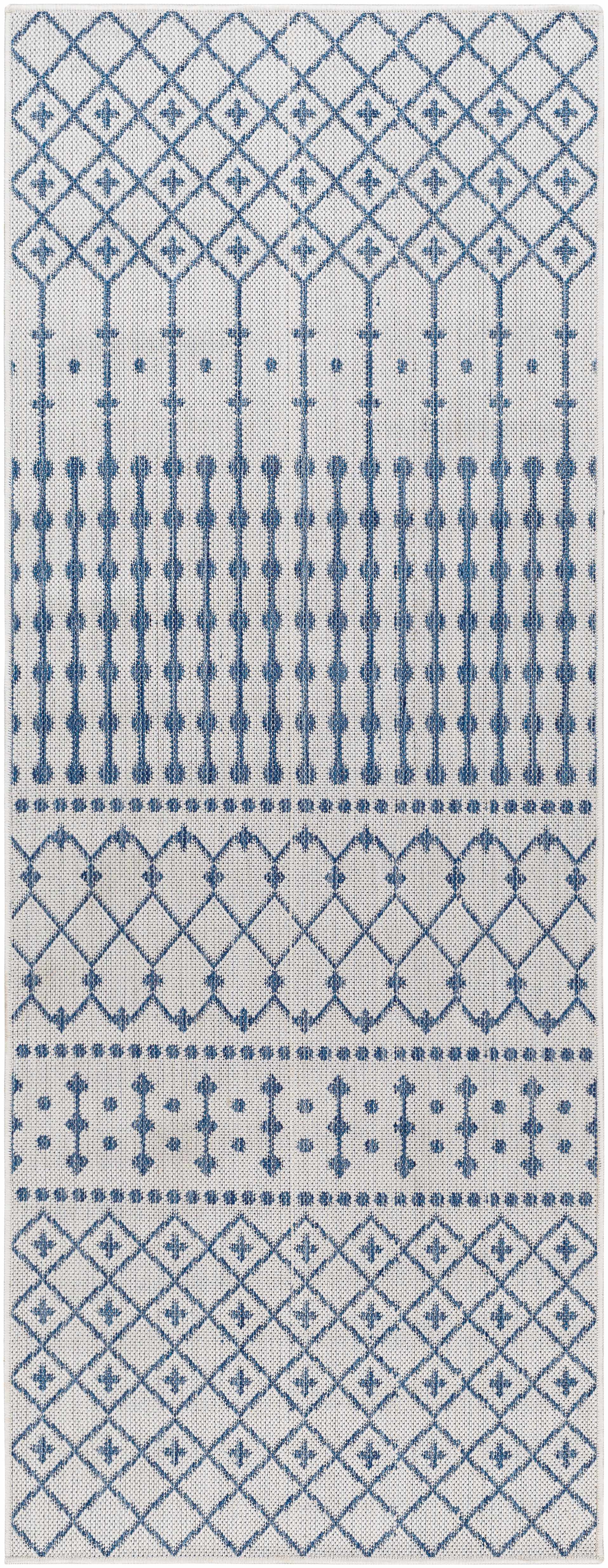 Lali Blue & Gray Outdoor Area Rug - Clearance by Boutique Rugs